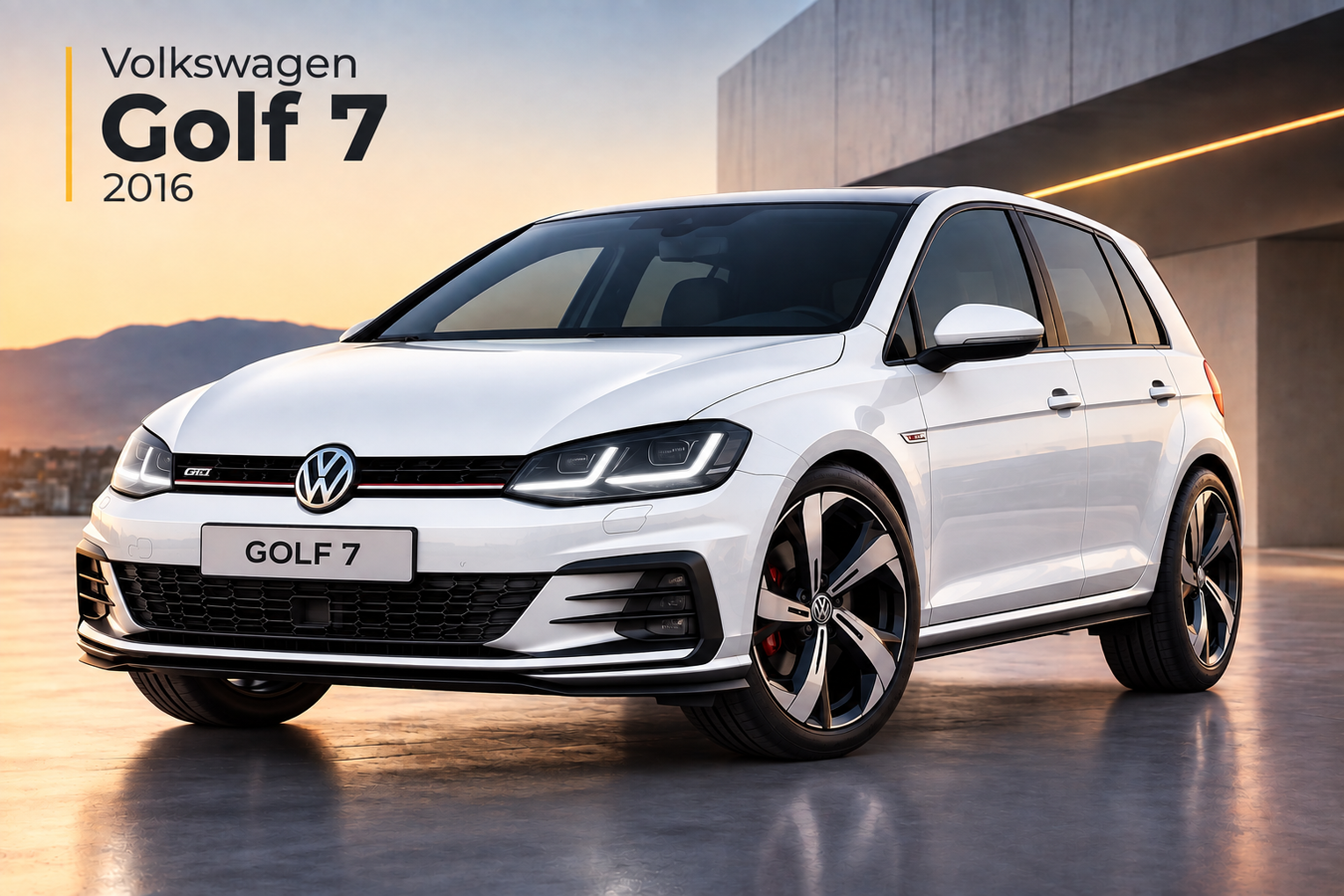 Volkswagen Golf 7, pogled spreda tri-četvrt